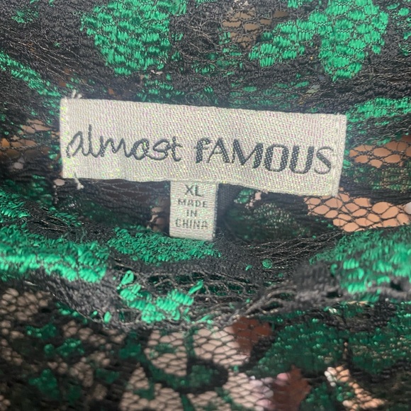 Green and Black Lace Dress - Picture 3 of 8